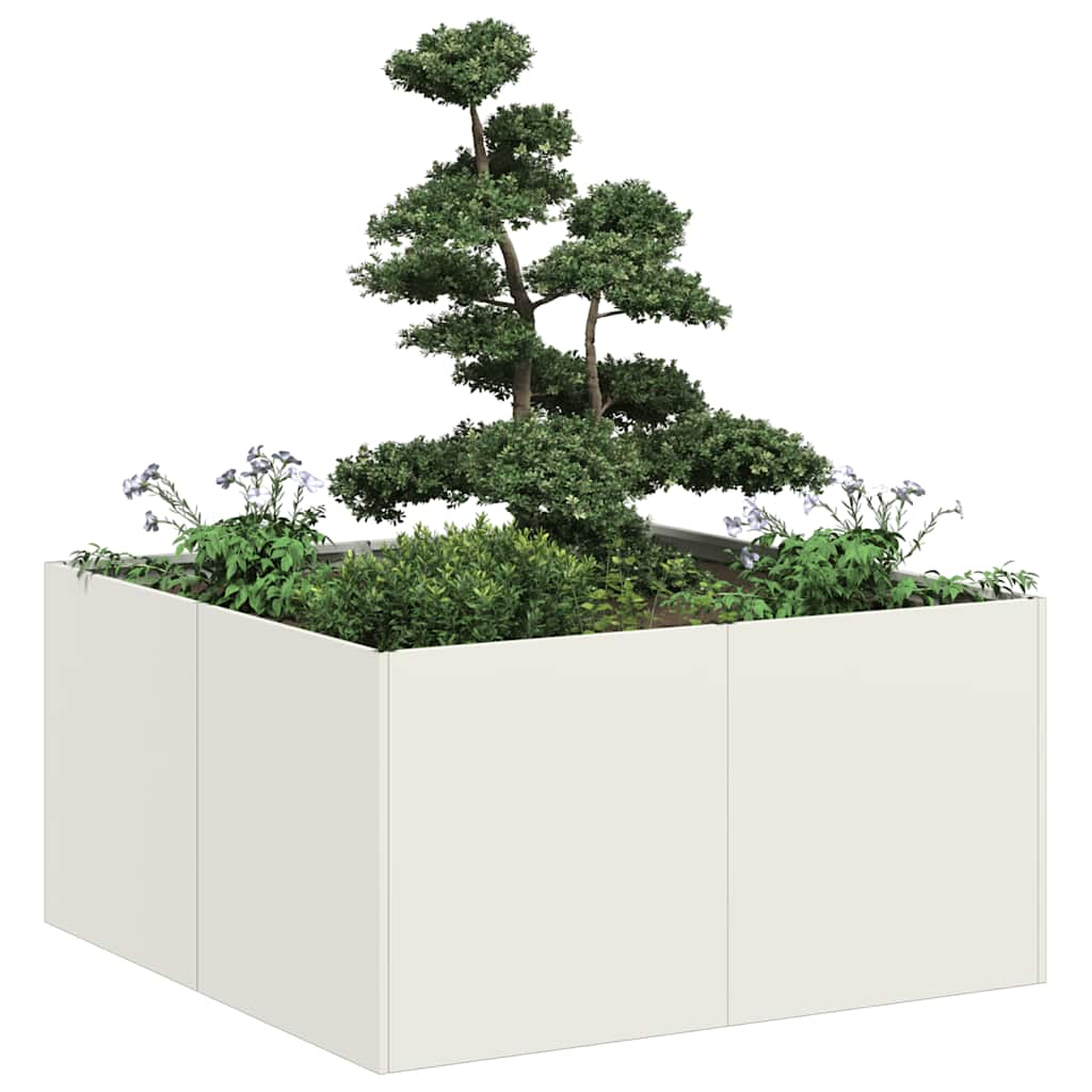Lovelis, baltos spalvos, 80x80x40cm, šaltai valcuotas plienas Lovelis, baltos spalvos, 80x80x40cm, šaltai valcuotas plienas - Image 2