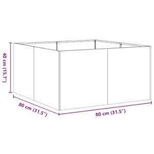 Lovelis, antracito, 80x80x40cm, šaltai valcuotas plienas