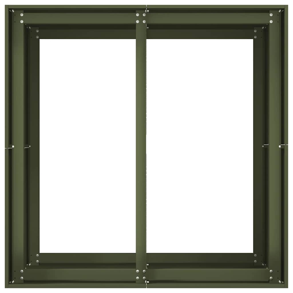 Lovelis, alyvuogių žalios spalvos, 80x80x80cm, plienas Lovelis, alyvuogių žalios spalvos, 80x80x80cm, plienas - Image 6