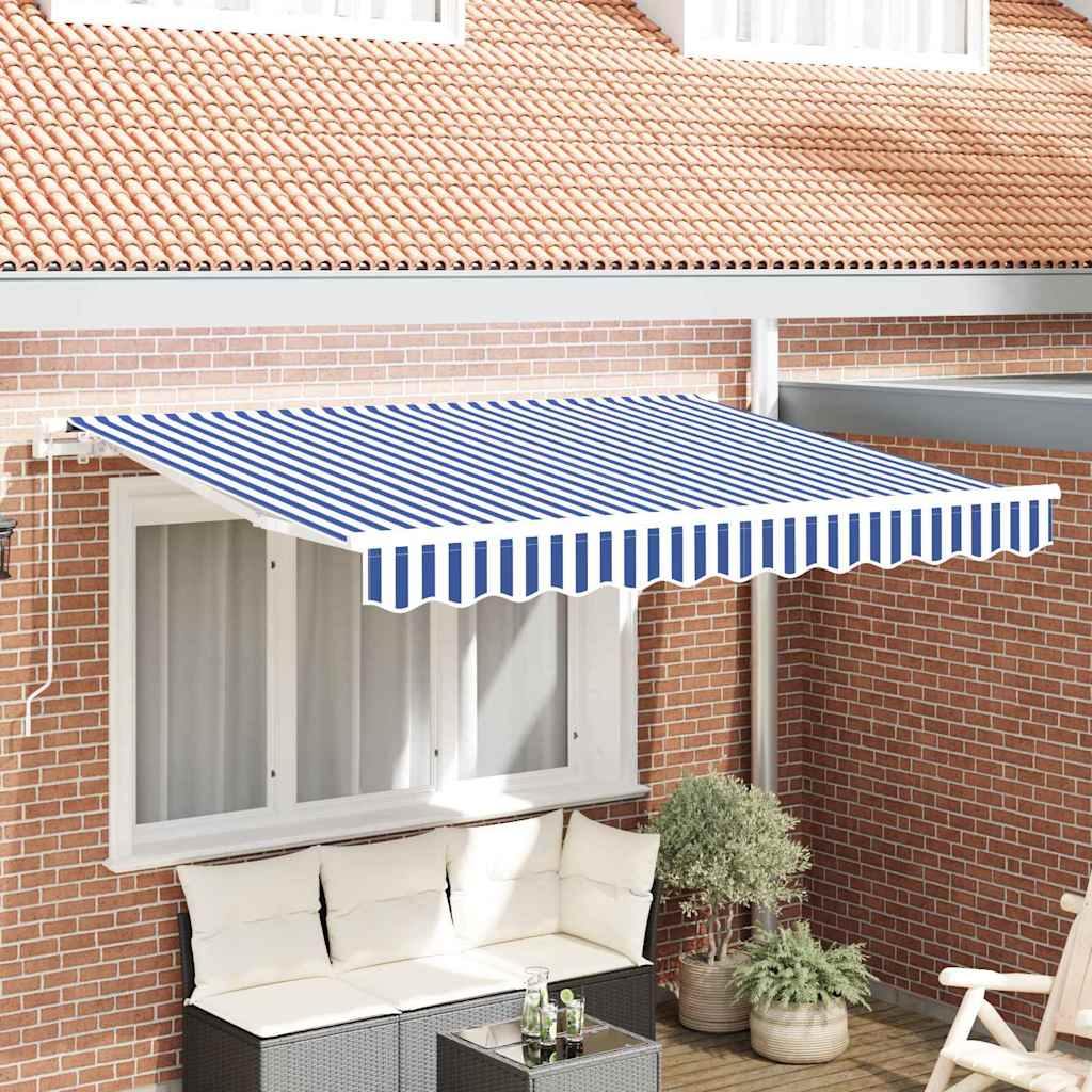 Markizės pakaitinis audinys Mėlyna ir balta 235 x 195 cm Markizės pakaitinis audinys Mėlyna ir balta 235 x 195 cm - Image 2