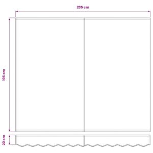 Markizės pakaitinis audinys Mėlyna ir balta 235 x 195 cm