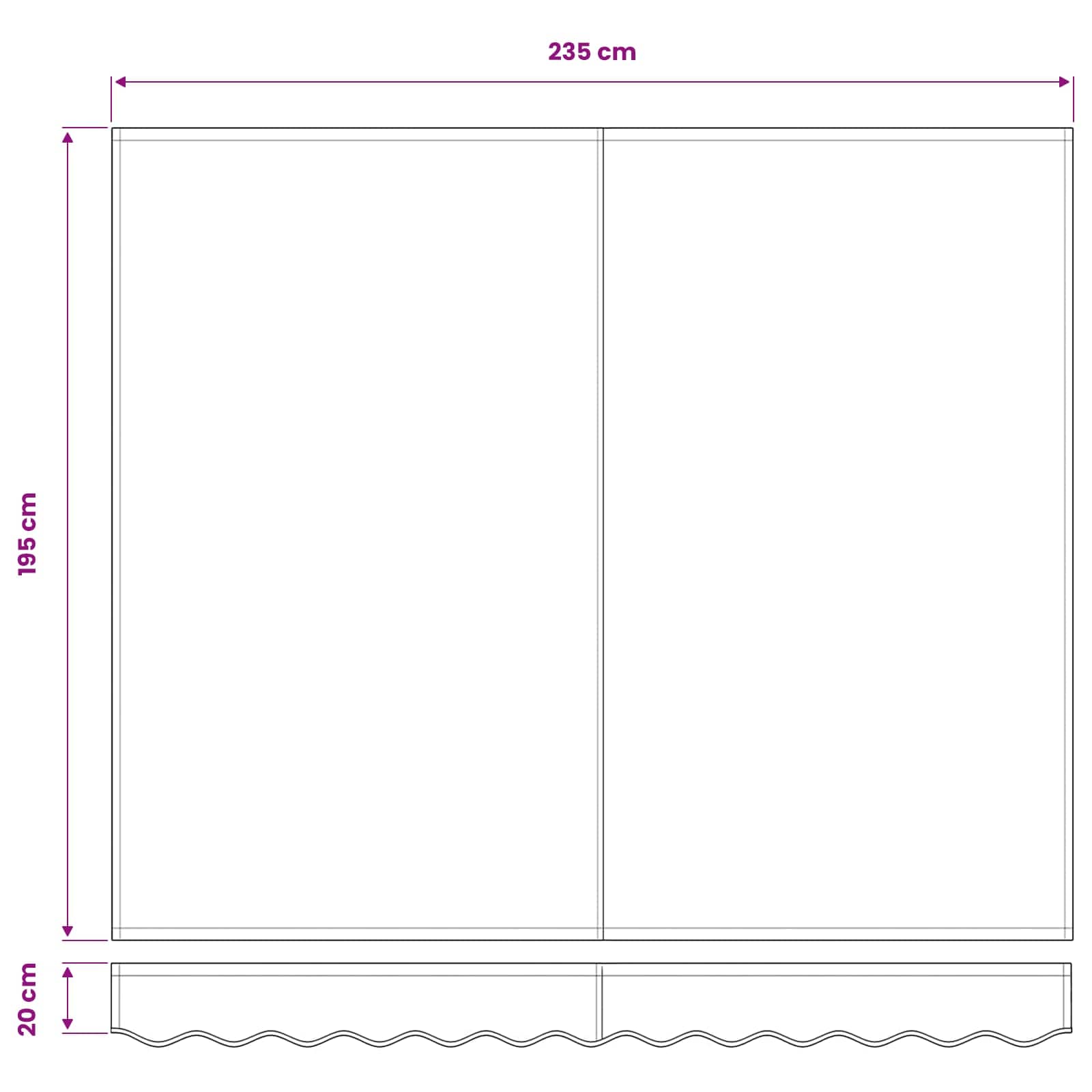 Markizės pakaitinis audinys Mėlyna ir balta 235 x 195 cm Markizės pakaitinis audinys Mėlyna ir balta 235 x 195 cm