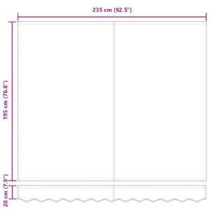Markizės pakaitinis audinys Geltona ir balta 235 x 195 cm