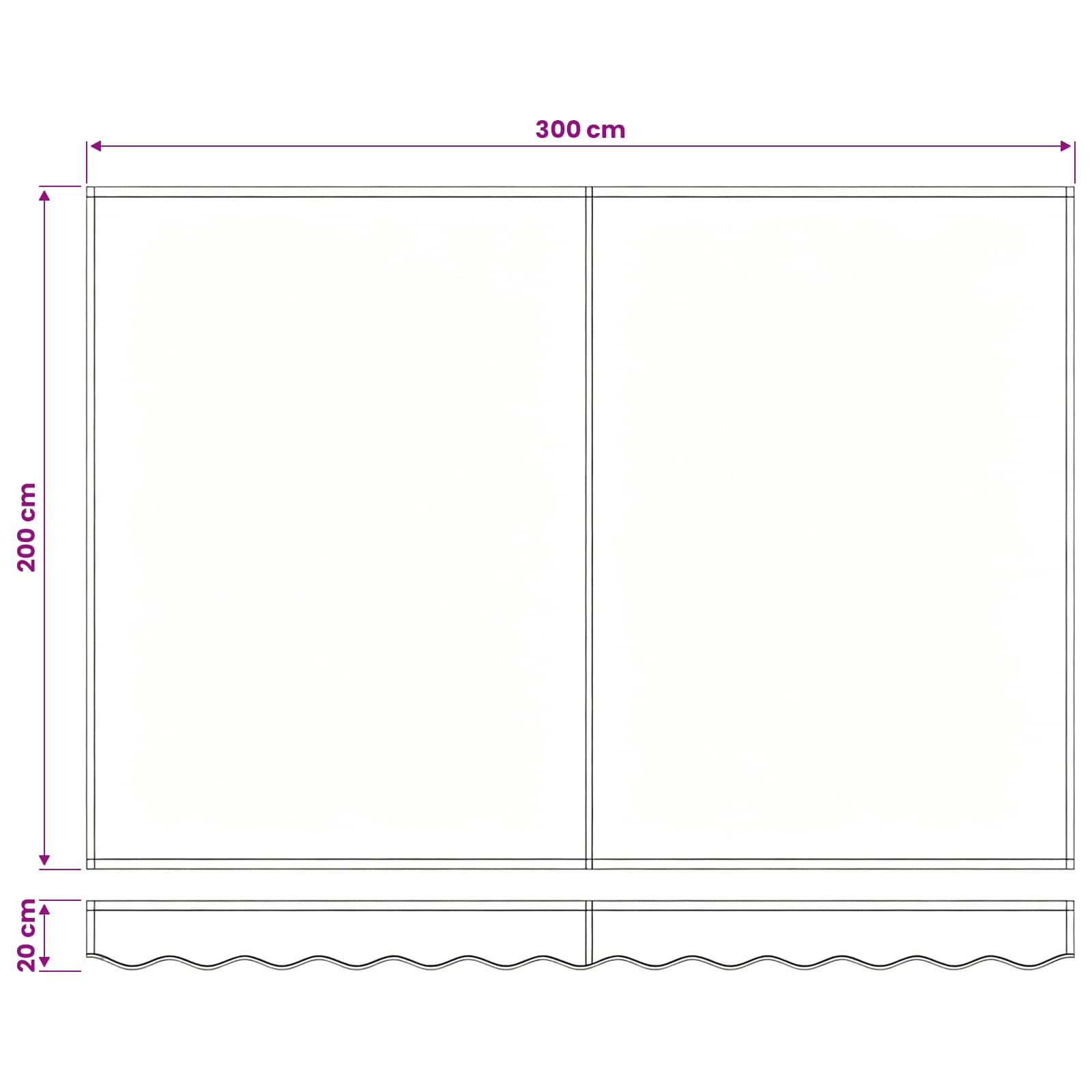 Markizės pakaitinis audinys Geltona ir balta 280 x 195 cm Markizės pakaitinis audinys Geltona ir balta 280 x 195 cm