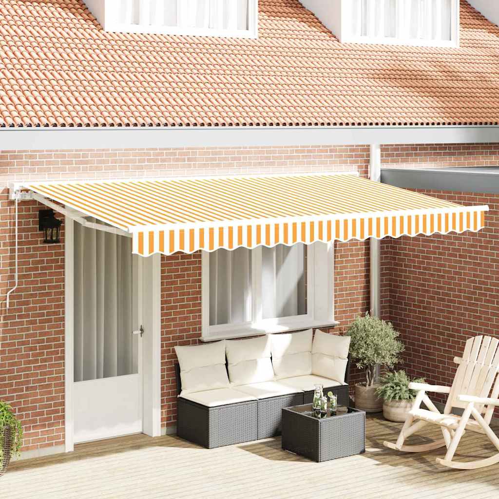Markizės pakaitinis audinys Geltona ir balta 380 x 195 cm Markizės pakaitinis audinys Geltona ir balta 380 x 195 cm - Image 2