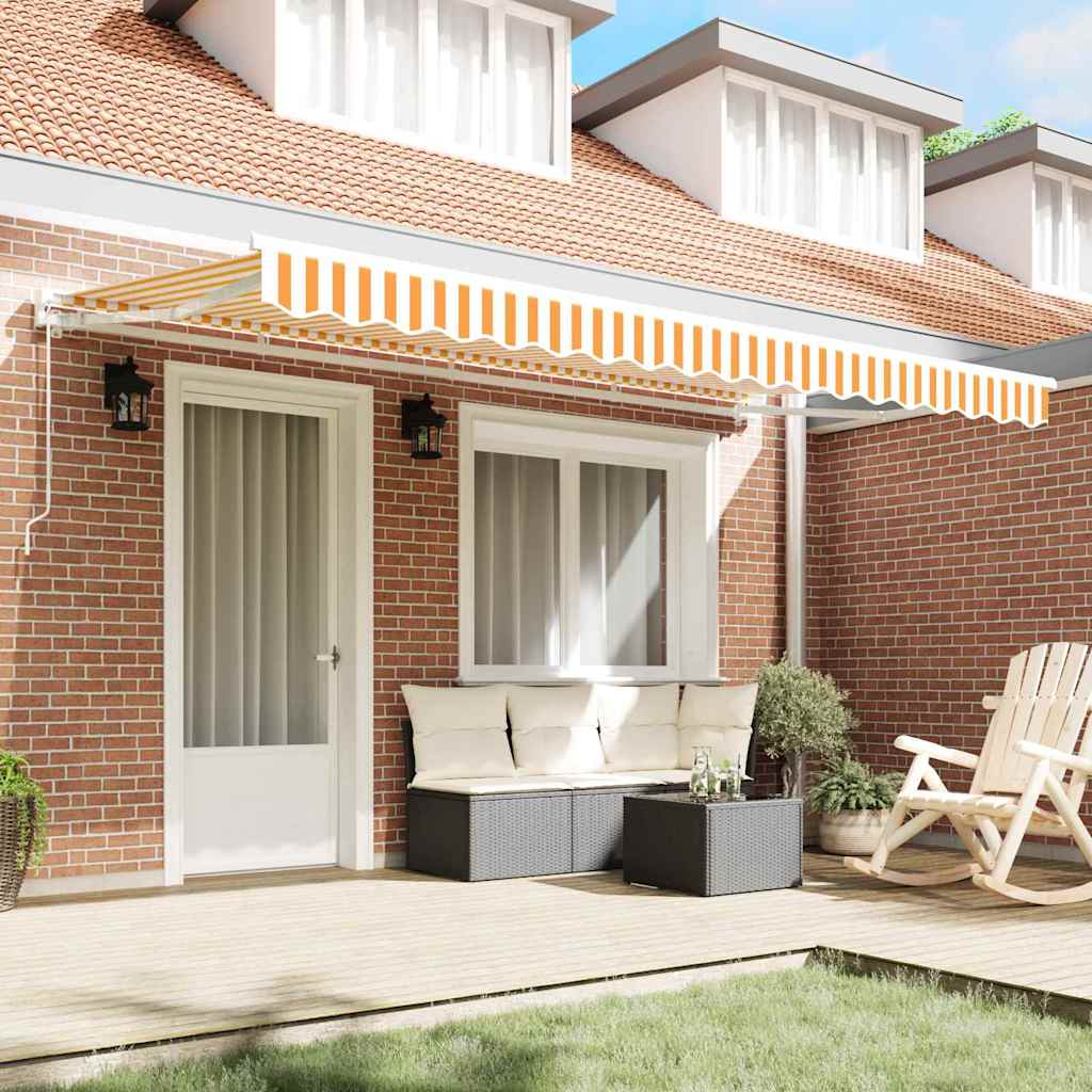 Markizės pakaitinis audinys Geltona ir balta 380 x 195 cm Markizės pakaitinis audinys Geltona ir balta 380 x 195 cm - Image 4
