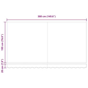 Markizės pakaitinis audinys Geltona ir balta 380 x 195 cm