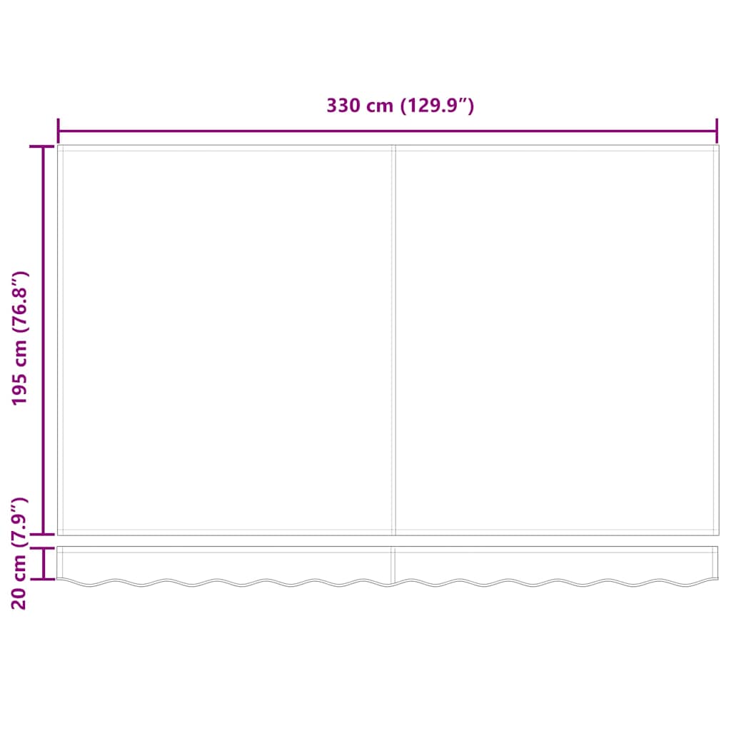 Markizės pakaitinis audinys Bordo raudona 330 x 195 cm Markizės pakaitinis audinys Bordo raudona 330 x 195 cm