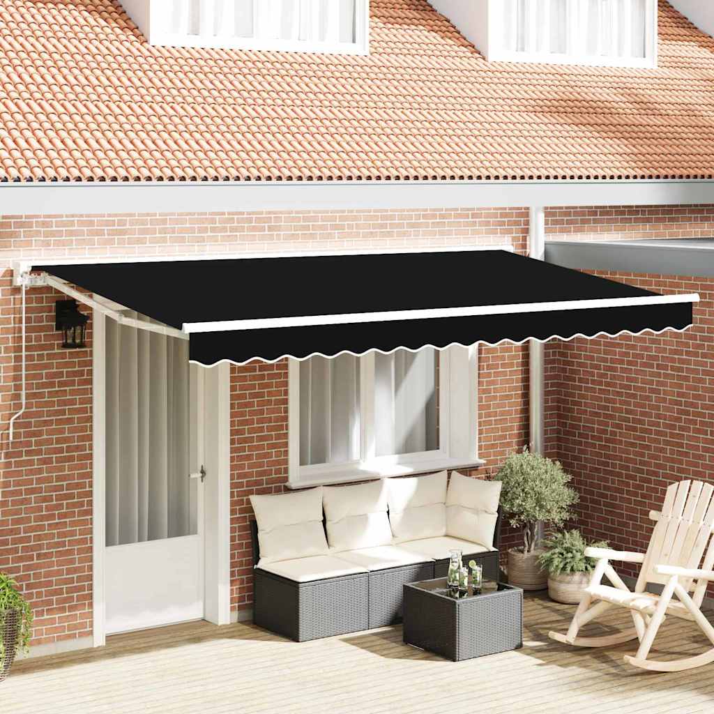 Markizės pakaitinis audinys Juoda 380 x 195 cm Poliesteris Markizės pakaitinis audinys Juoda 380 x 195 cm Poliesteris - Image 2