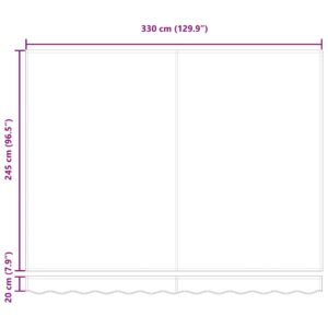 Markizės pakaitinis audinys Juoda 330 x 245 cm Poliesteris