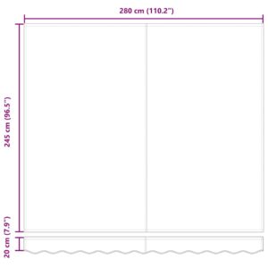 Markizės pakaitinis audinys Balta 280 x 245 cm Poliesteris