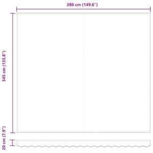 Markizės pakaitinis audinys Balta 380 x 345 cm Poliesteris