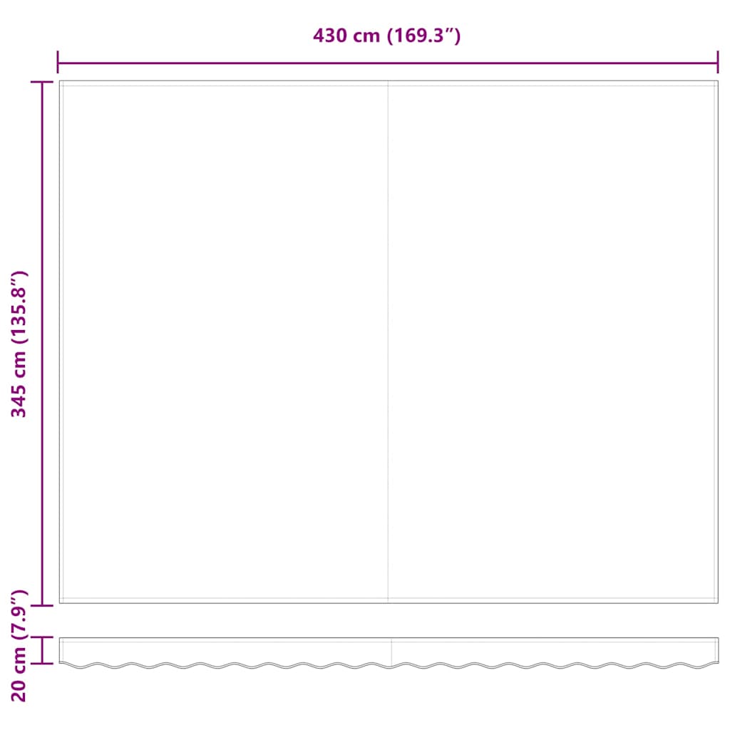 Markizės pakaitinis audinys Balta 430 x 345 cm Poliesteris Markizės pakaitinis audinys Balta 430 x 345 cm Poliesteris