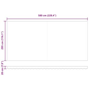 Markizės pakaitinis audinys Balta 580 x 295 cm Poliesteris