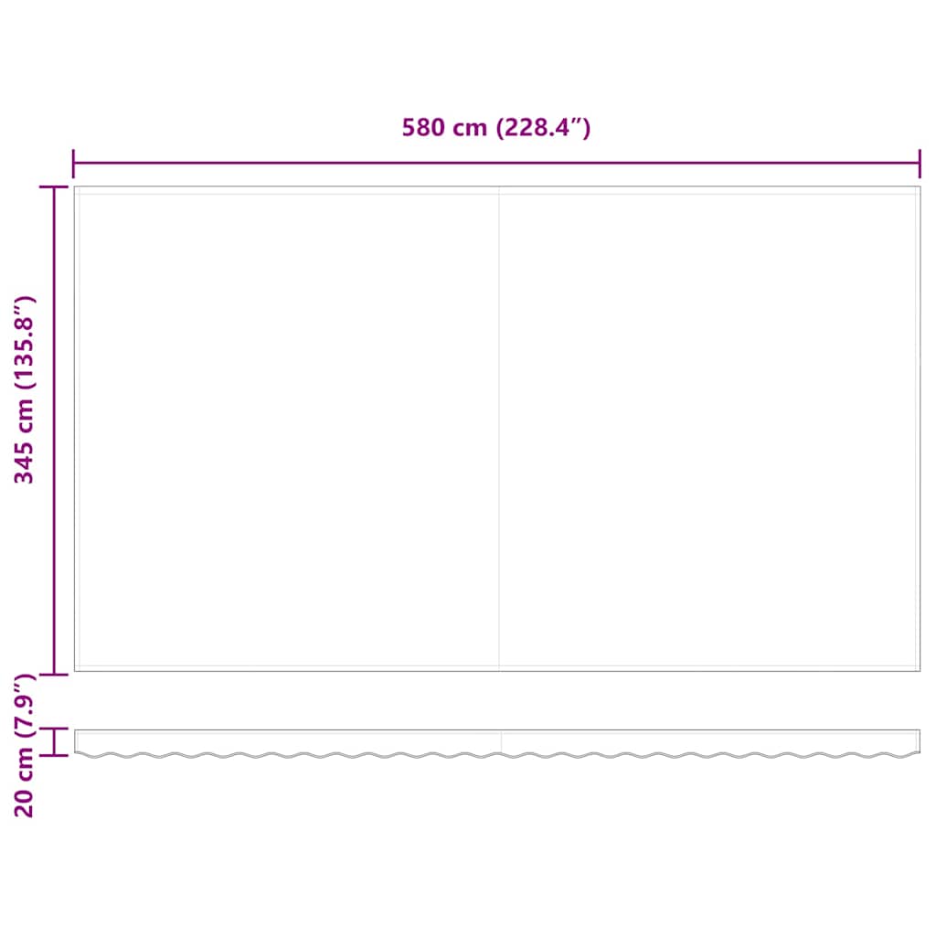 Markizės pakaitinis audinys Balta 580 x 345 cm Poliesteris Markizės pakaitinis audinys Balta 580 x 345 cm Poliesteris