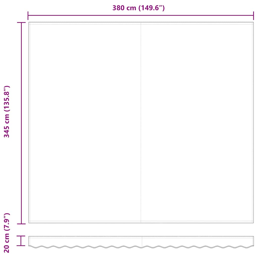 Markizės pakaitinis audinys Raudona 380 x 345 cm Poliesteris Markizės pakaitinis audinys Raudona 380 x 345 cm Poliesteris