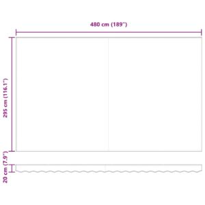 Markizės pakaitinis audinys Raudona 480 x 295 cm Poliesteris