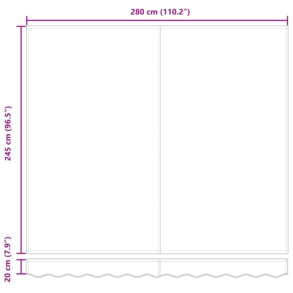 Markizės pakaitinis audinys Žalia ir geltona 280 x 245 cm Markizės pakaitinis audinys Žalia ir geltona 280 x 245 cm