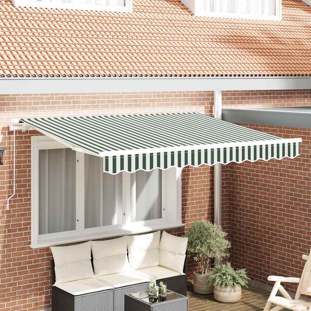 Markizės pakaitinis audinys Žalia ir balta 280 x 195 cm Markizės pakaitinis audinys Žalia ir balta 280 x 195 cm - Image 2