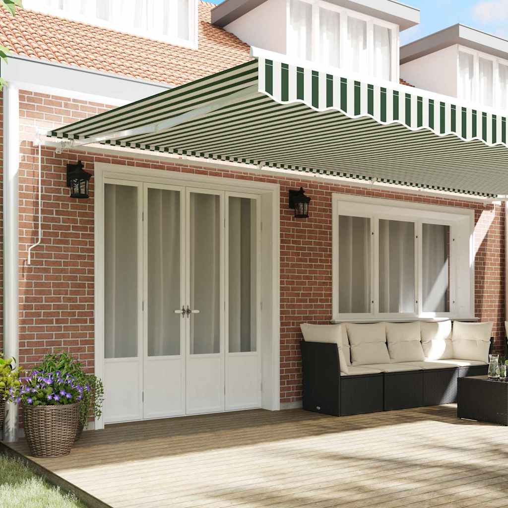 Markizės pakaitinis audinys Žalia ir balta 580 x 295 cm Markizės pakaitinis audinys Žalia ir balta 580 x 295 cm - Image 4
