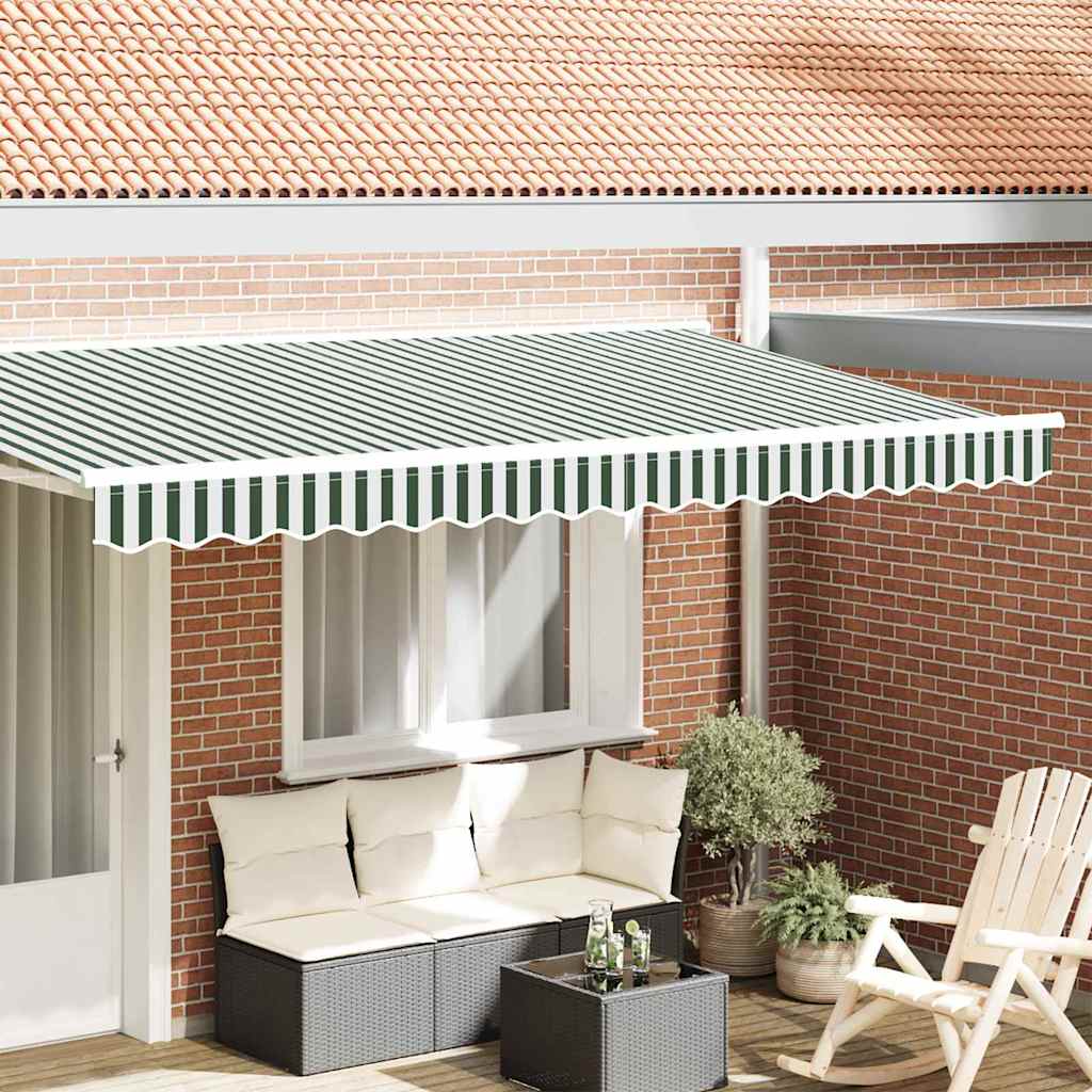 Markizės pakraščio pakeitimas Žalia ir balta 380 x 20 cm Markizės pakraščio pakeitimas Žalia ir balta 380 x 20 cm - Image 2
