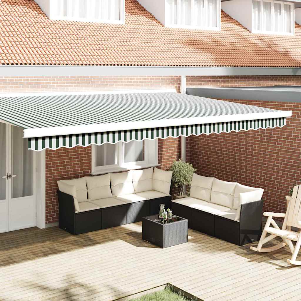 Markizės pakraščio pakeitimas Žalia ir balta 480 x 20 cm Markizės pakraščio pakeitimas Žalia ir balta 480 x 20 cm - Image 2