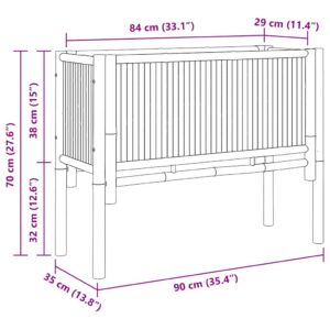 Pakelta lova Ruda 90 x 35 x 70 cm Bambukas