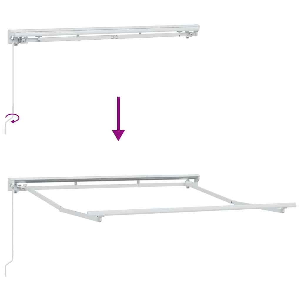 Markizės rėmas Reguliuojamas Baltas 2,5 x 2 m Plienas Markizės rėmas Reguliuojamas Baltas 2,5 x 2 m Plienas - Image 10