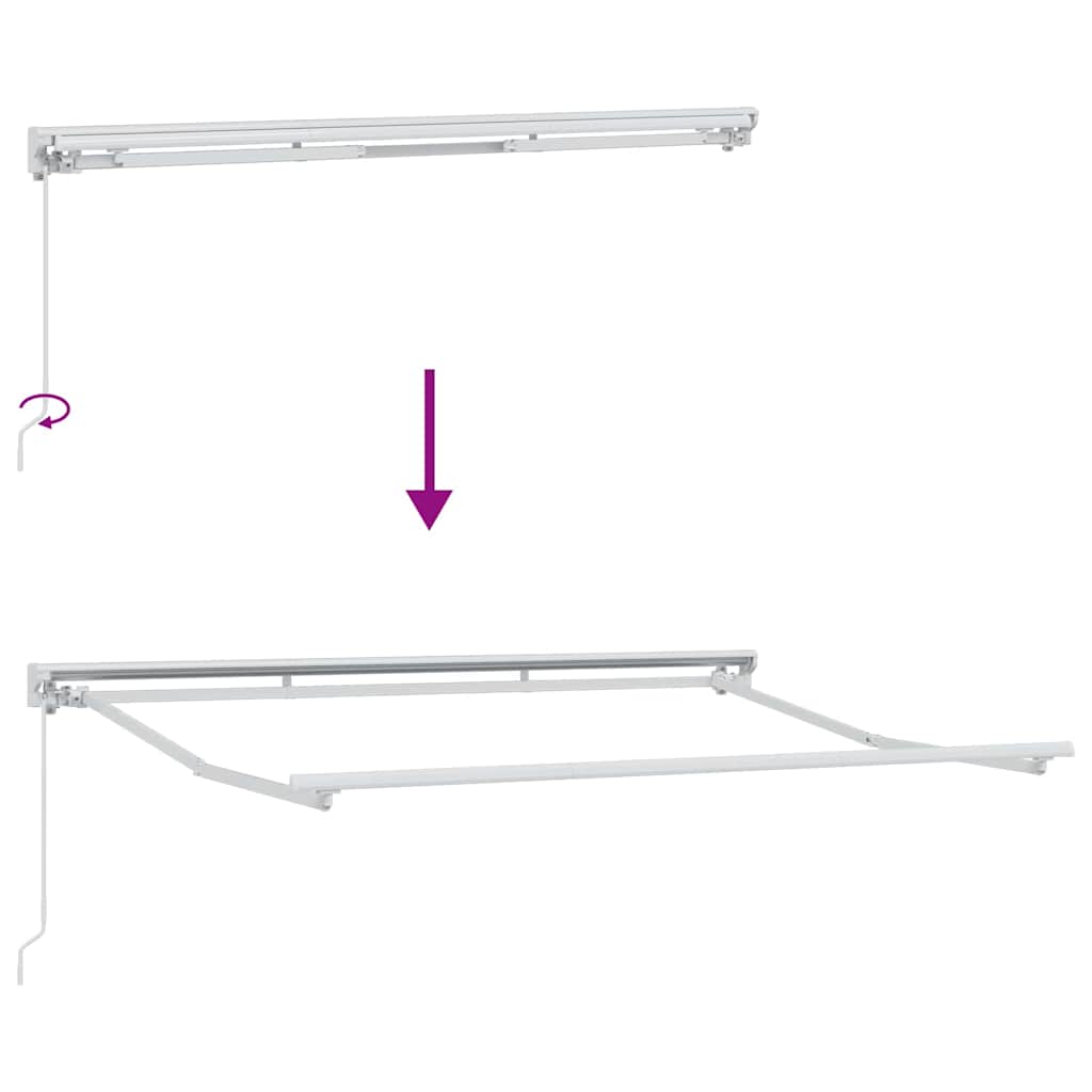 Markizės rėmas Reguliuojamas Baltas 3 x 2 m Plienas Markizės rėmas Reguliuojamas Baltas 3 x 2 m Plienas - Image 10