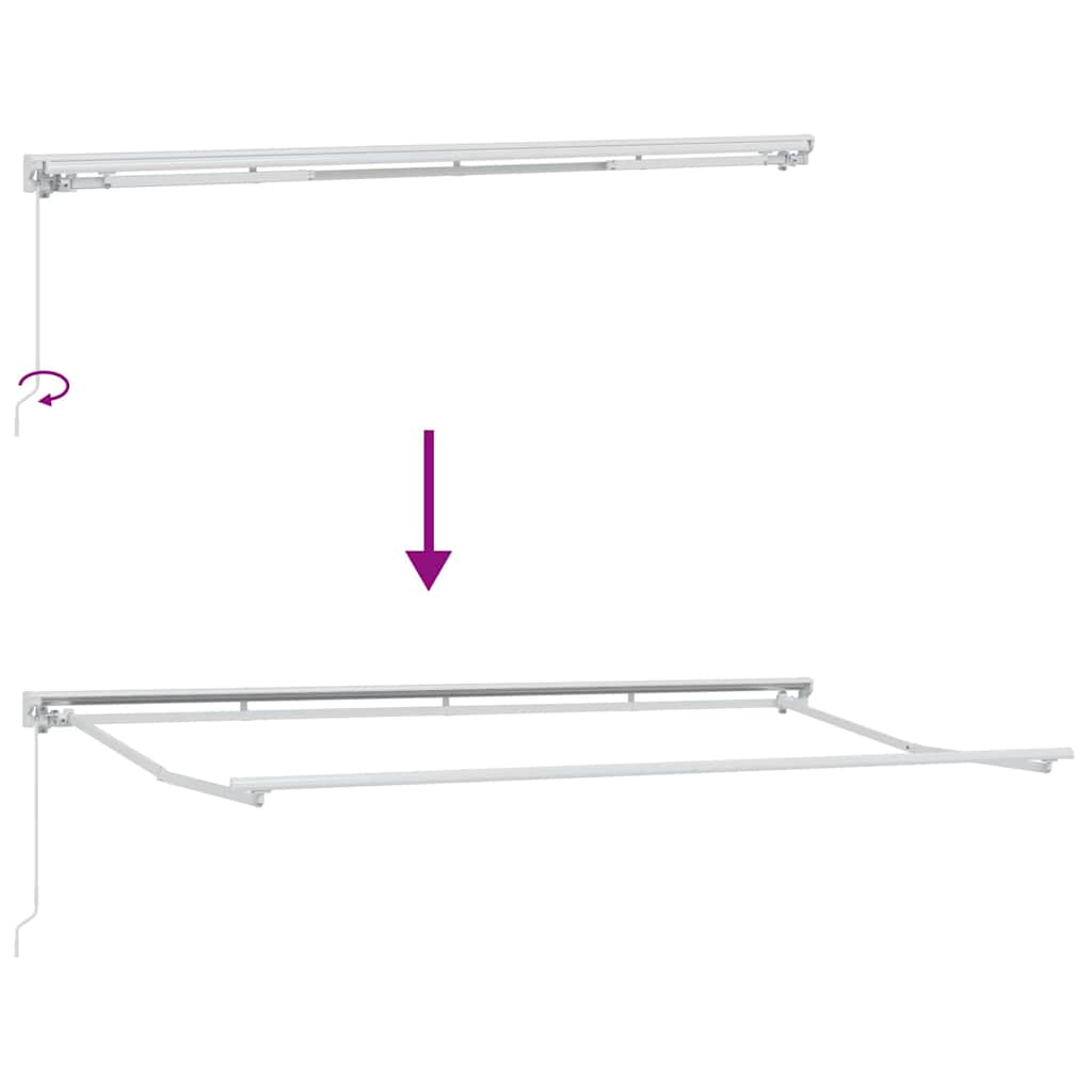 Markizės rėmas Reguliuojamas Baltas 4 x 2 m Plienas Markizės rėmas Reguliuojamas Baltas 4 x 2 m Plienas - Image 10