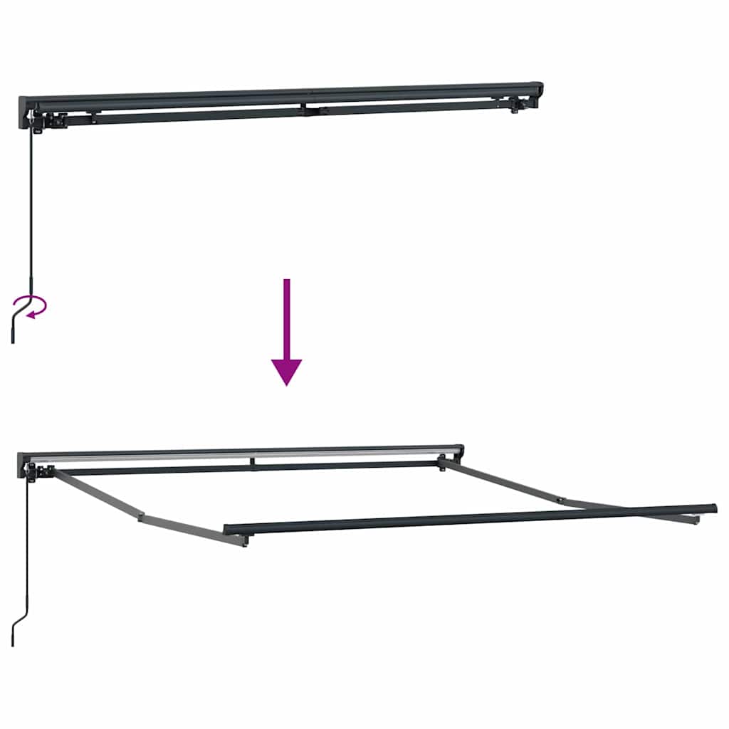 Markizės rėmas Reguliuojamas Antracitas 3 x 2,5 m Plienas Markizės rėmas Reguliuojamas Antracitas 3 x 2,5 m Plienas - Image 10