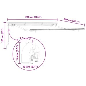 Markizės rėmas Antracito 2,5 x 2 m Metalas