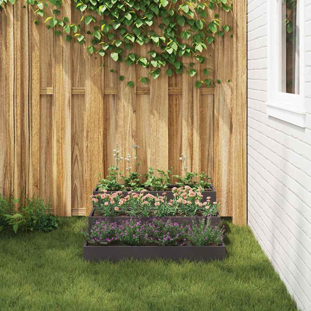 Sodo vazonas Juoda 90 x 90 x 35 cm Šaltai valcuotas plienas Sodo vazonas Juoda 90 x 90 x 35 cm Šaltai valcuotas plienas - Image 5