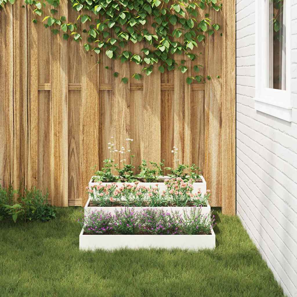 Sodo vazonas Balta 90 x 90 x 35 cm Šaltai valcuotas plienas Sodo vazonas Balta 90 x 90 x 35 cm Šaltai valcuotas plienas - Image 5