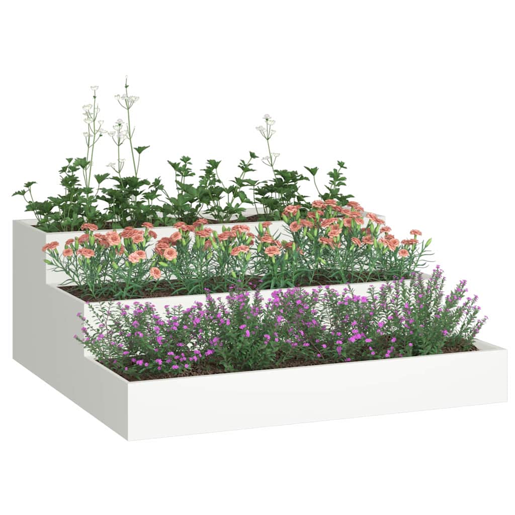 Sodo vazonas Balta 90 x 90 x 35 cm Šaltai valcuotas plienas Sodo vazonas Balta 90 x 90 x 35 cm Šaltai valcuotas plienas - Image 4