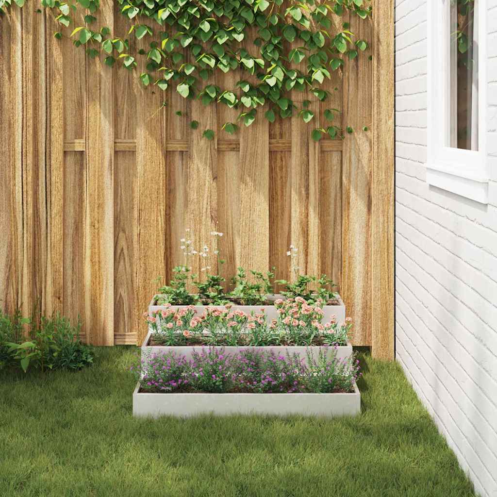Sodo vazonas Sidabro 90 x 90 x 35 cm Nerūdijantis Plienas Sodo vazonas Sidabro 90 x 90 x 35 cm Nerūdijantis Plienas - Image 5