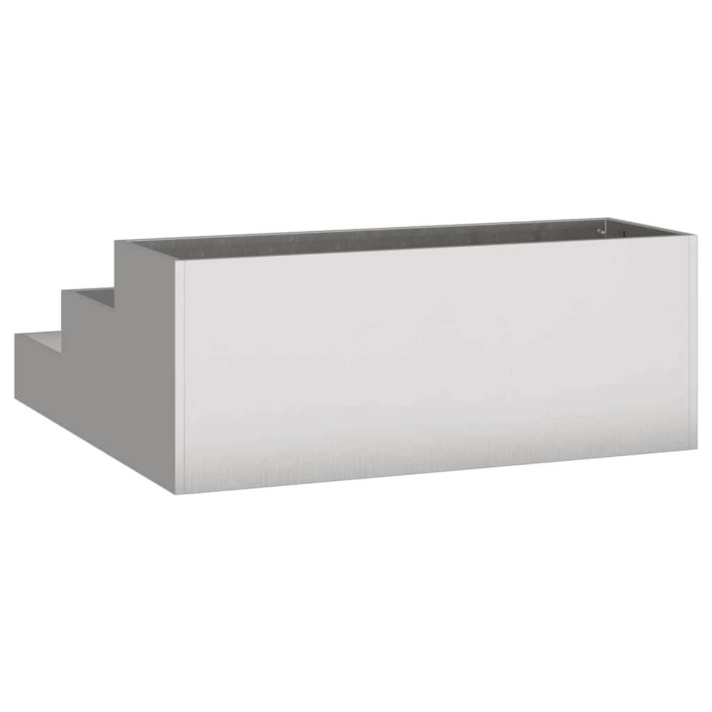 Sodo vazonas Sidabro 90 x 90 x 35 cm Nerūdijantis Plienas Sodo vazonas Sidabro 90 x 90 x 35 cm Nerūdijantis Plienas - Image 6