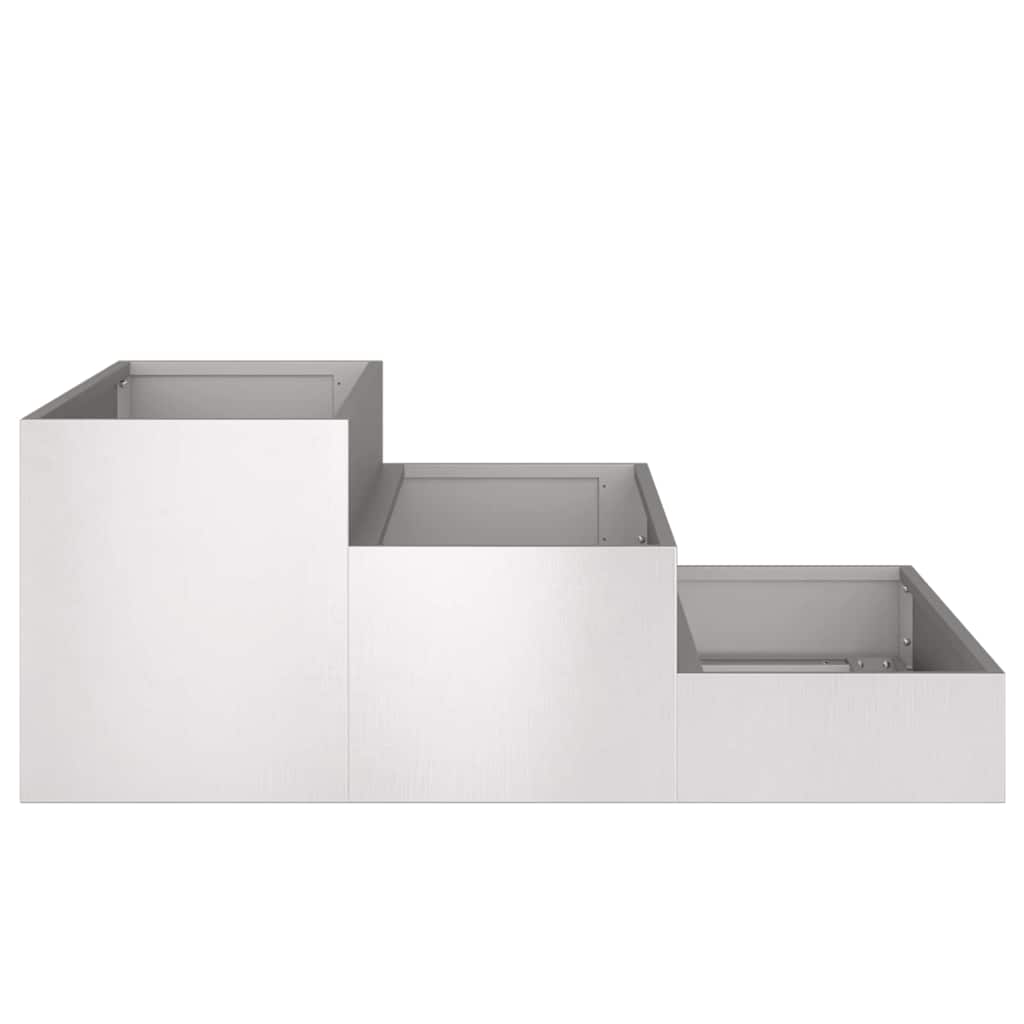 Sodo vazonas Sidabro 90 x 90 x 35 cm Nerūdijantis Plienas Sodo vazonas Sidabro 90 x 90 x 35 cm Nerūdijantis Plienas - Image 8