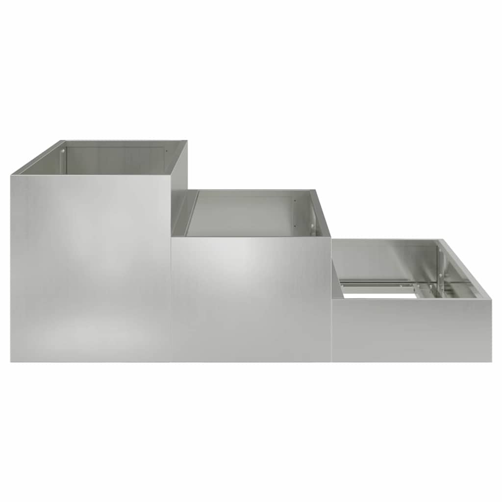 Sodo vazonas Sidabro 90 x 90 x 35 cm Cinkuota plienas Sodo vazonas Sidabro 90 x 90 x 35 cm Cinkuota plienas - Image 8
