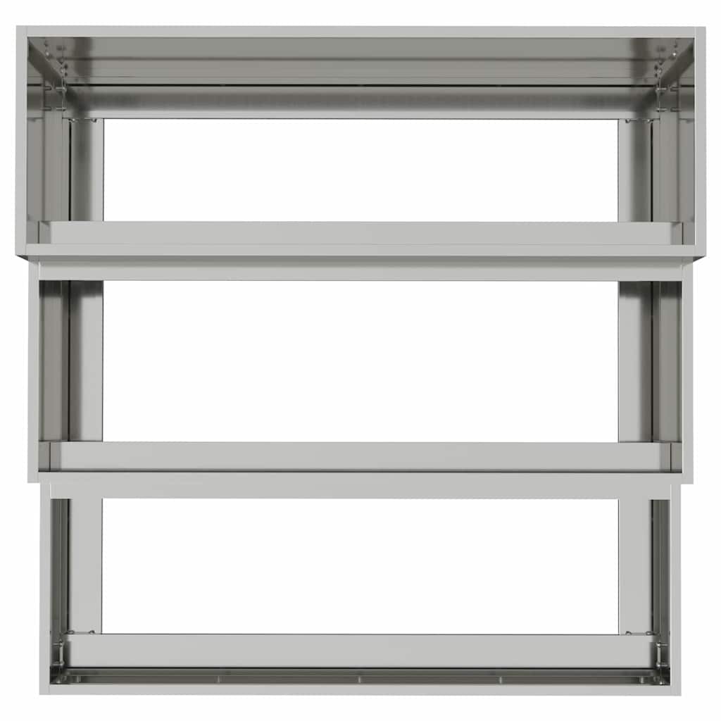 Sodo vazonas Sidabro 90 x 90 x 35 cm Cinkuota plienas Sodo vazonas Sidabro 90 x 90 x 35 cm Cinkuota plienas - Image 9