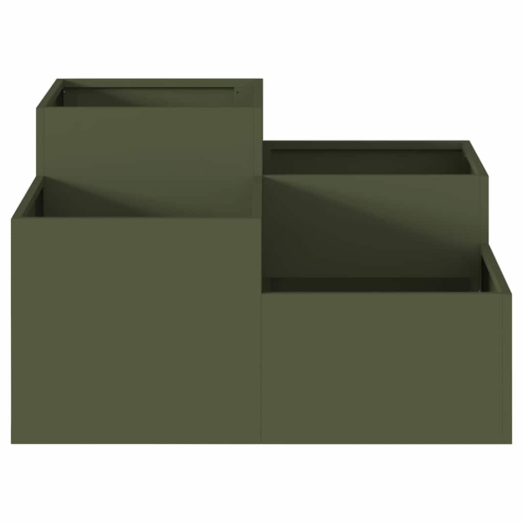Sodo vazonas Alyvuogių žalia 80 x 80 x 48 cm Plienas Sodo vazonas Alyvuogių žalia 80 x 80 x 48 cm Plienas - Image 8