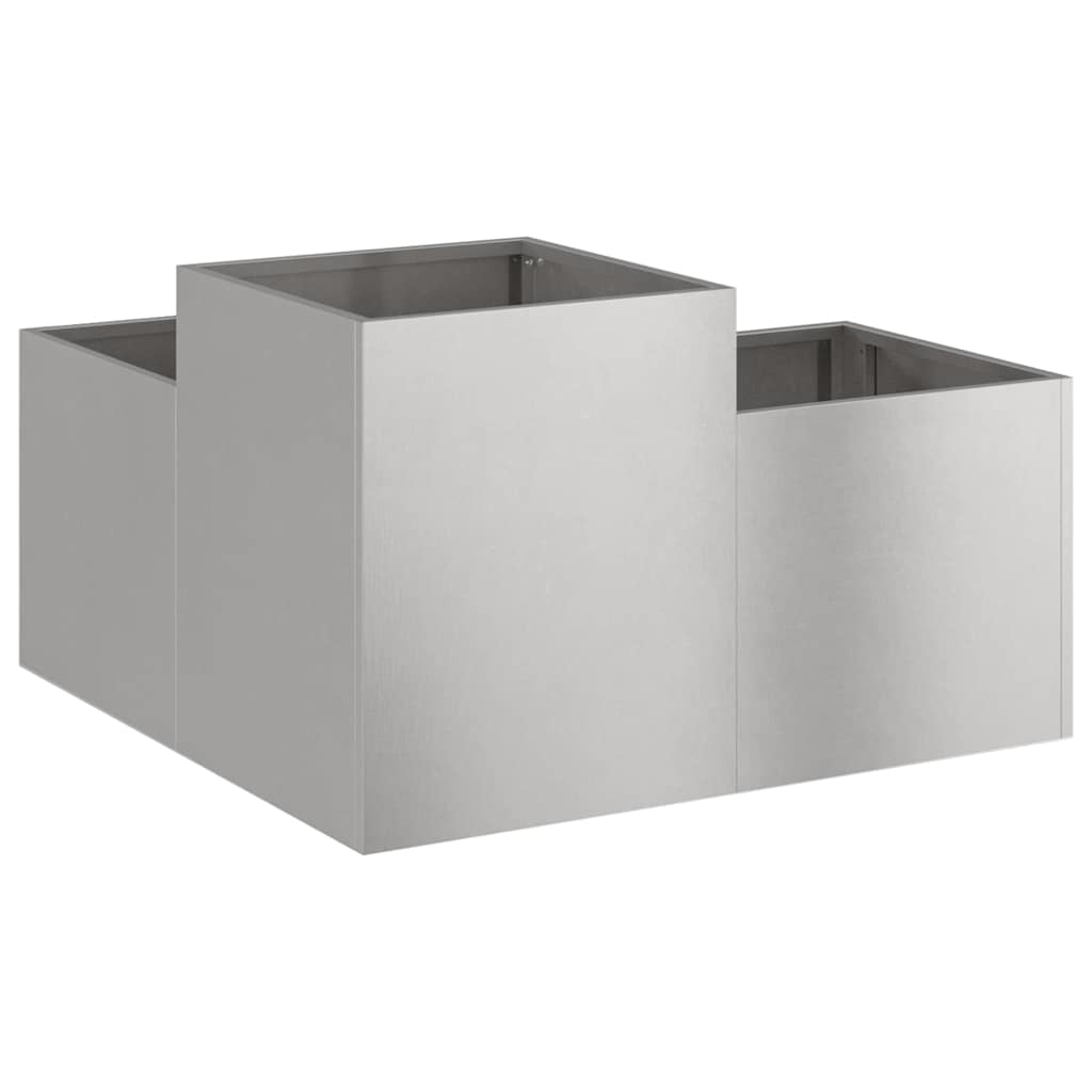Sodo vazonas Sidabro 80 x 80 x 48 cm Nerūdijantis plienas Sodo vazonas Sidabro 80 x 80 x 48 cm Nerūdijantis plienas - Image 7
