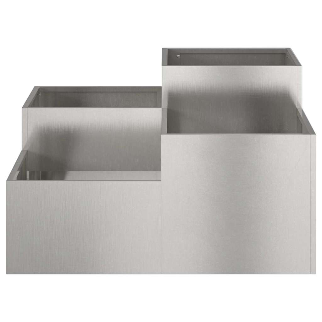 Sodo vazonas Sidabro 80 x 80 x 48 cm Nerūdijantis plienas Sodo vazonas Sidabro 80 x 80 x 48 cm Nerūdijantis plienas - Image 8