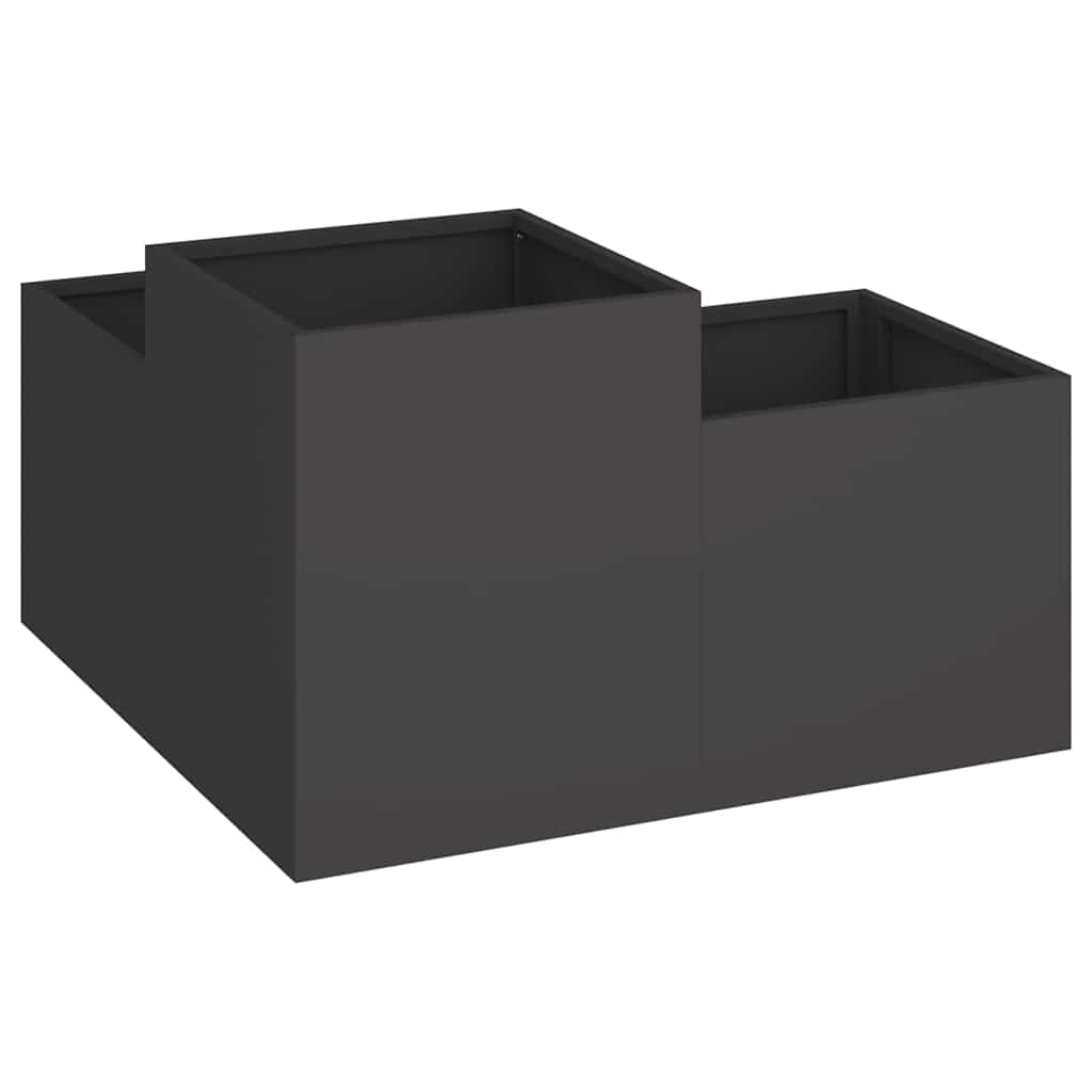 Sodo vazonas Juoda 100 x 100 x 48 cm Plienas Sodo vazonas Juoda 100 x 100 x 48 cm Plienas - Image 6