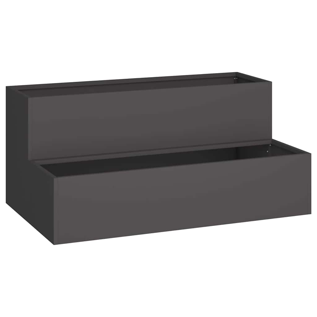 Sodo vazonas Juoda 100 x 60 x 45 cm Šaltai valcuotas plienas Sodo vazonas Juoda 100 x 60 x 45 cm Šaltai valcuotas plienas - Image 3