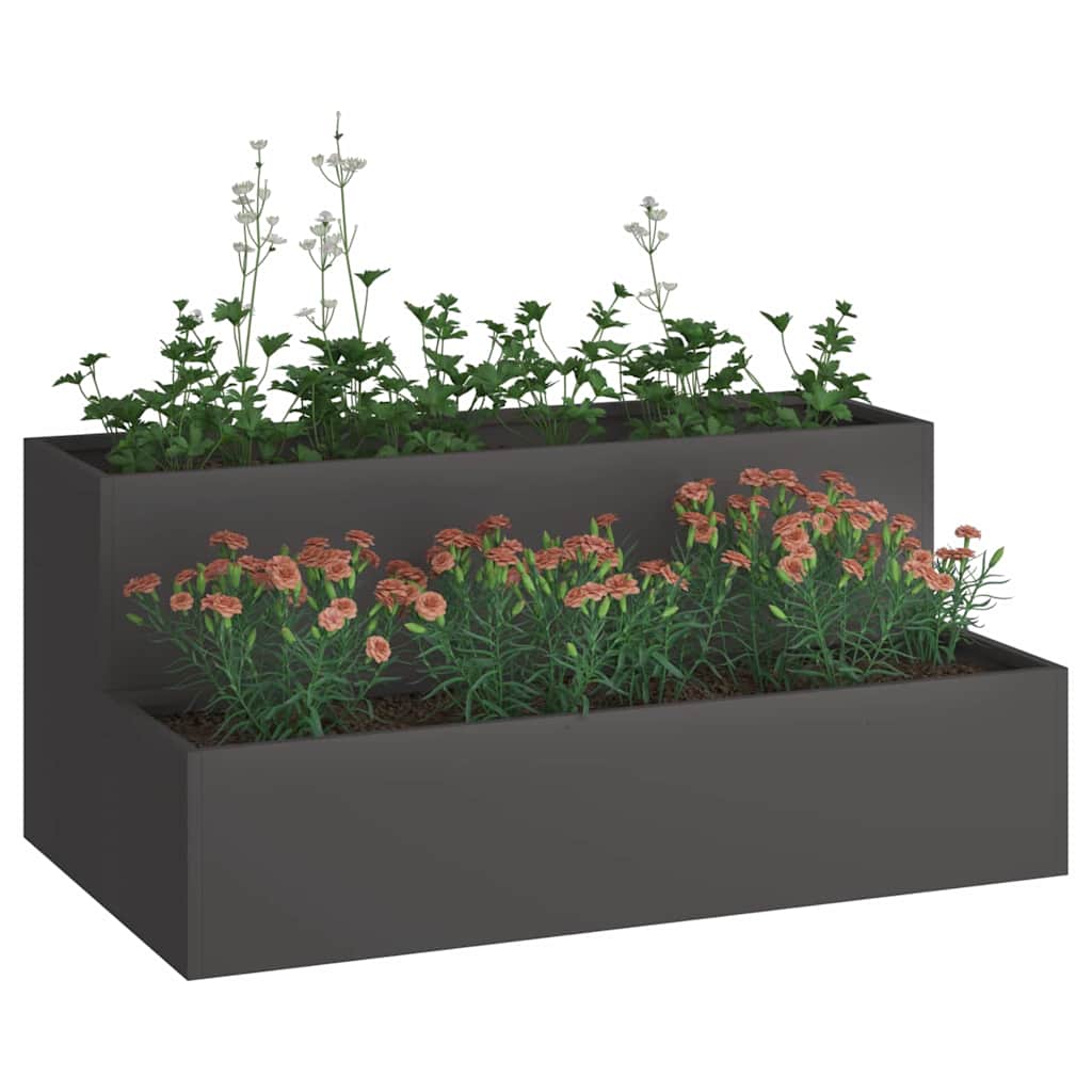 Sodo vazonas Juoda 100 x 60 x 45 cm Šaltai valcuotas plienas Sodo vazonas Juoda 100 x 60 x 45 cm Šaltai valcuotas plienas - Image 4