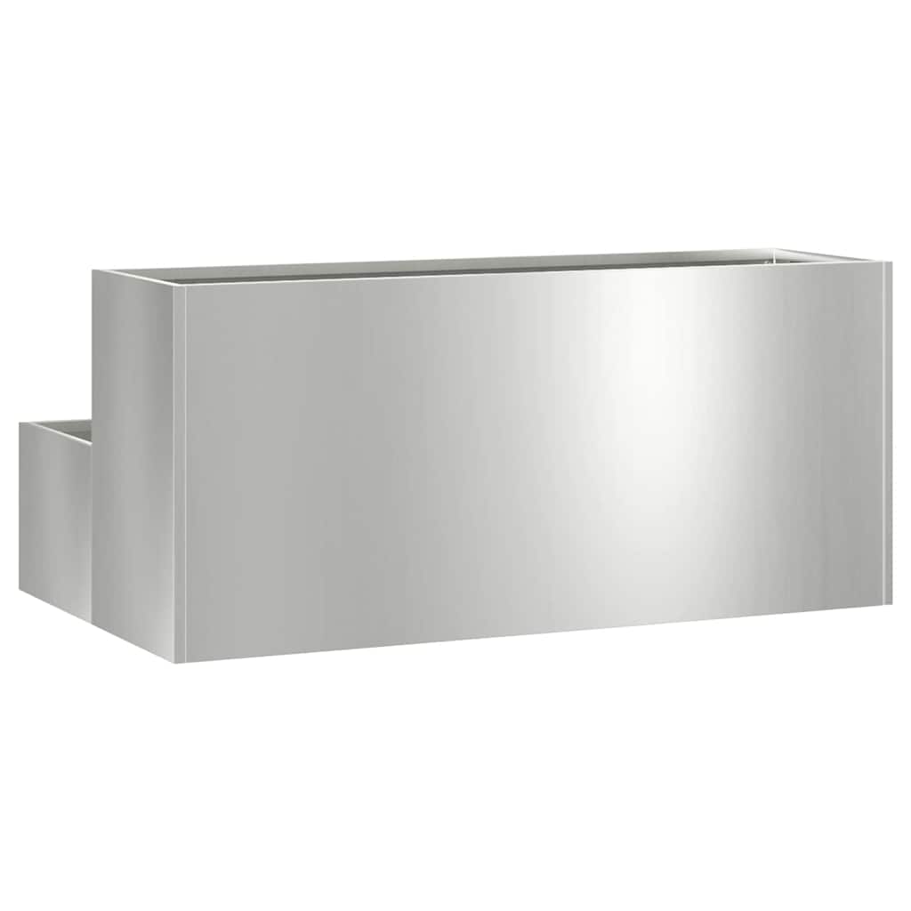 Sodo vazonas Sidabro 100 x 60 x 45 cm Cinkuota plienas Sodo vazonas Sidabro 100 x 60 x 45 cm Cinkuota plienas - Image 7