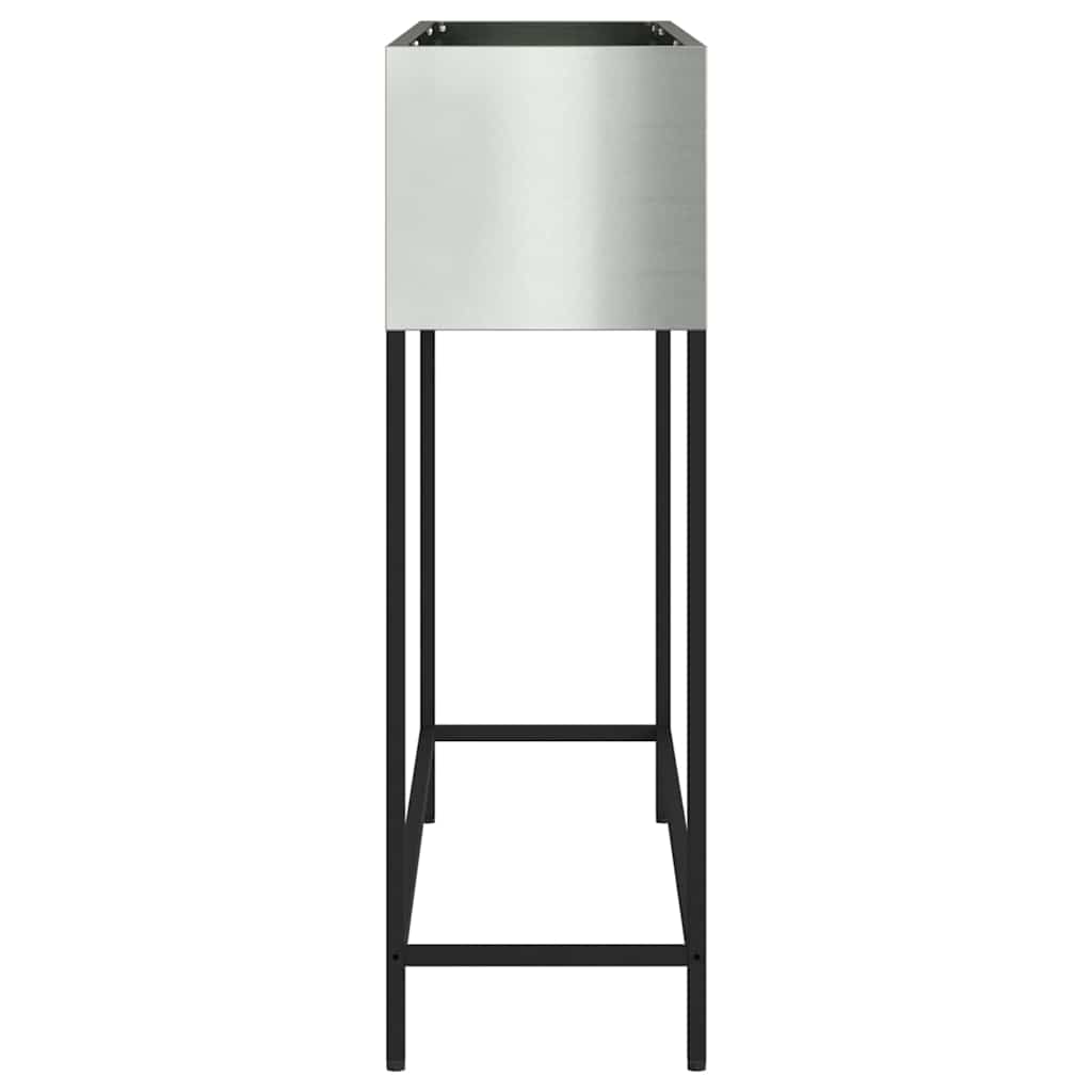 Pakeltas Sodo Vazonas Sidabro 100 x 26 x 82 cm Cinkuota plienas Pakeltas Sodo Vazonas Sidabro 100 x 26 x 82 cm Cinkuota plienas - Image 8