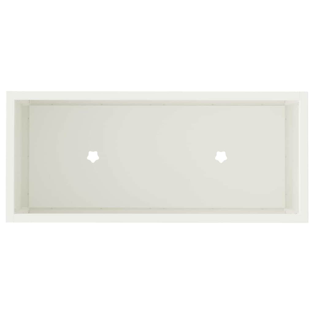 Pakeltas Sodo Vazonas Balta 60 x 26 x 48 cm Plienas Pakeltas Sodo Vazonas Balta 60 x 26 x 48 cm Plienas - Image 8