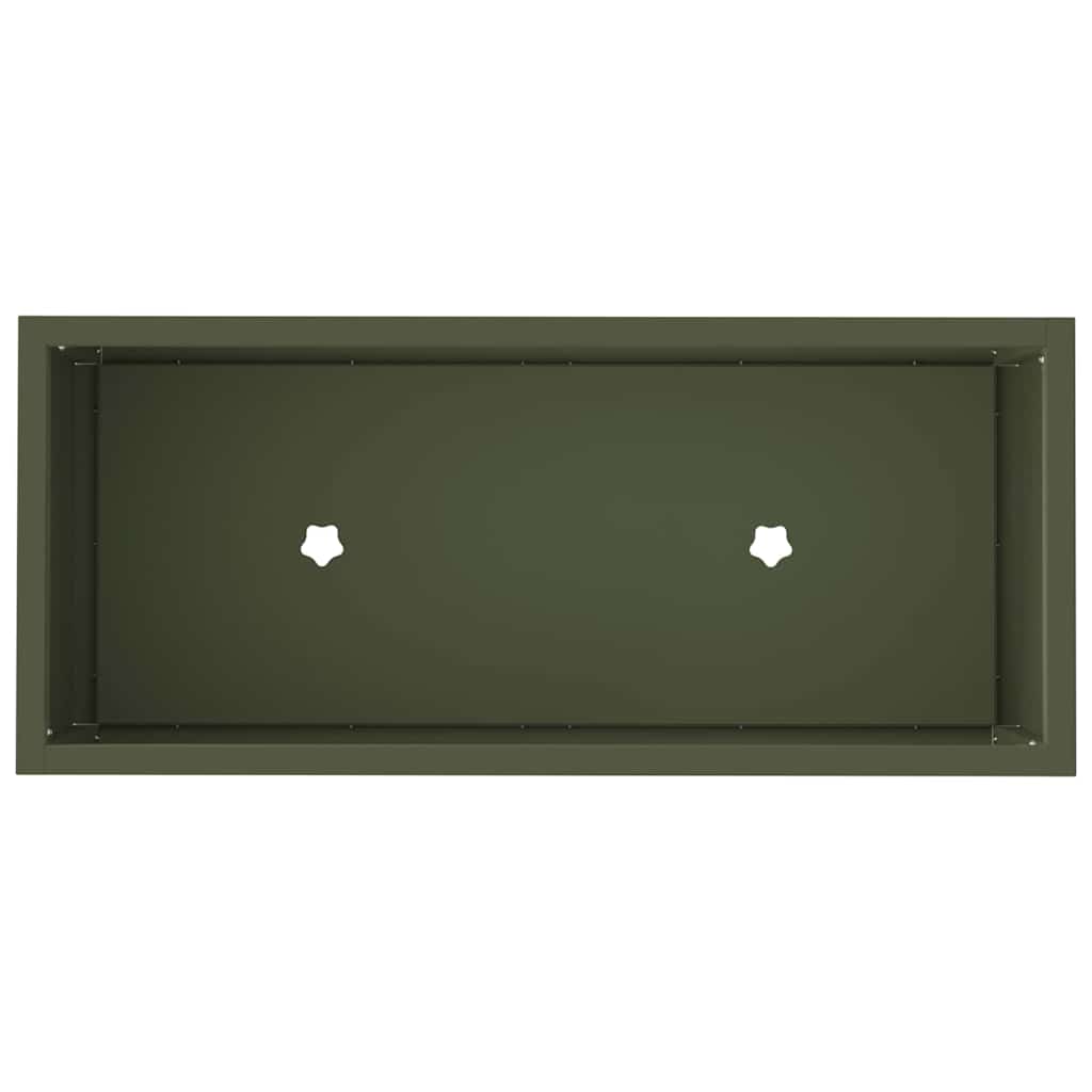 Pakeltas Sodo Vazonas Alyvuogių žalia 60 x 26 x 45 cm Plienas Pakeltas Sodo Vazonas Alyvuogių žalia 60 x 26 x 45 cm Plienas - Image 8